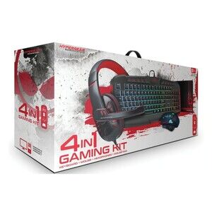 HyperGear Pro Gaming Series 4-in-1 Gaming Kit Keyboard Headphones Mouse Mousepad